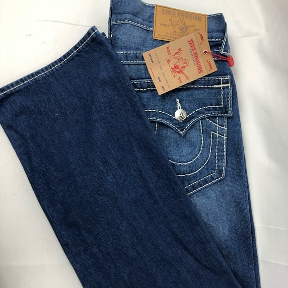 True Religion Straight Flap Natural Bit T Jeans - Picture 5 of 7